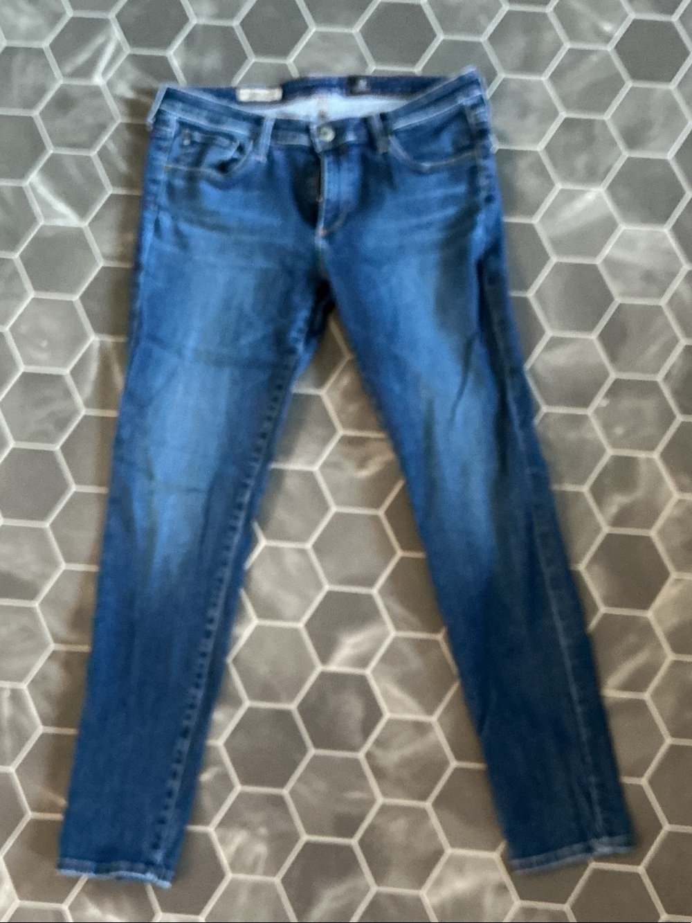 AG Adriano Goldschmied Women's Skinny Jeans in Deep Blue Wash